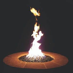 Warming Trends Octagonal CROSSFIRE™ Brass Gas Burner in Round Fire Pit