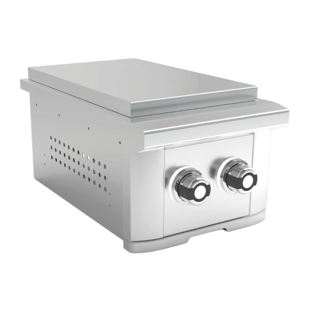 Wildfire Double Side Burner in SS Front View