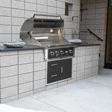 Wildfire Ranch PRO 36-Inch 3-Burner Built-In Gas Grill Open Island Angle