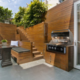 Wildfire Ranch PRO 36-Inch 3-Burner Built-In Gas Grill in Redwood Patio