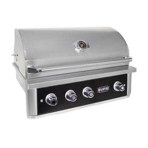 Wildfire Ranch PRO 36-Inch 3-Burner Built-In Gas Grill Angled View