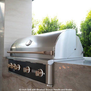 Wildfire 42-Inch Grill with Brushed Bronze Handle and Knobs