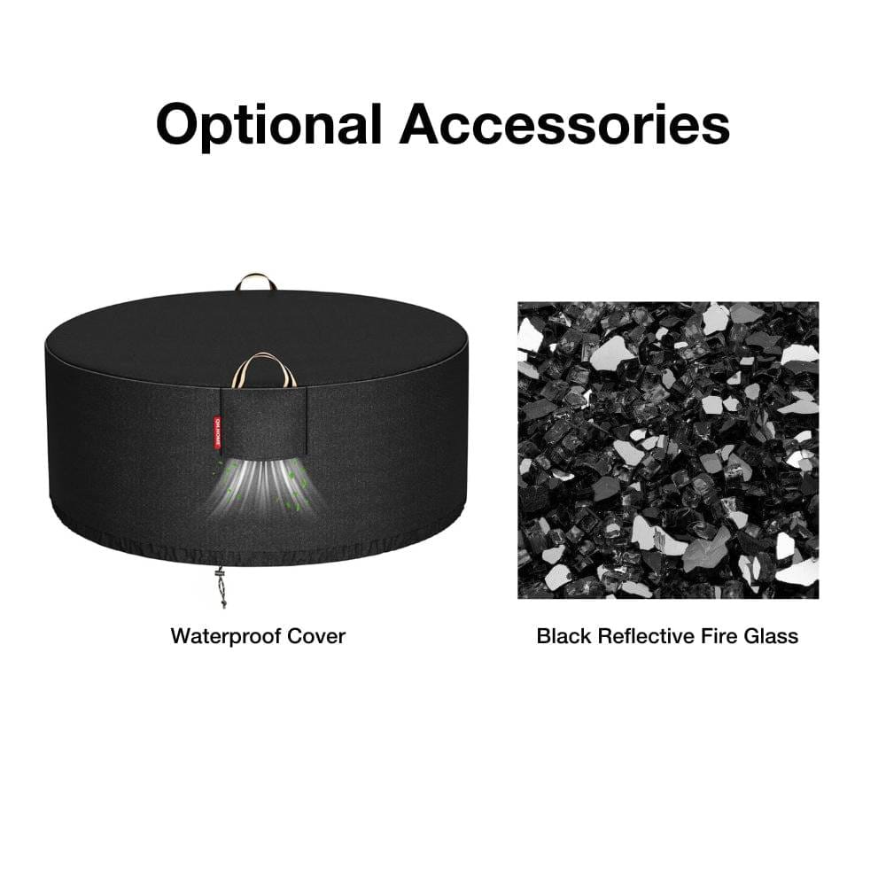 Optional Accessories for Coffee Table and Custom Height Gas Fire Pits