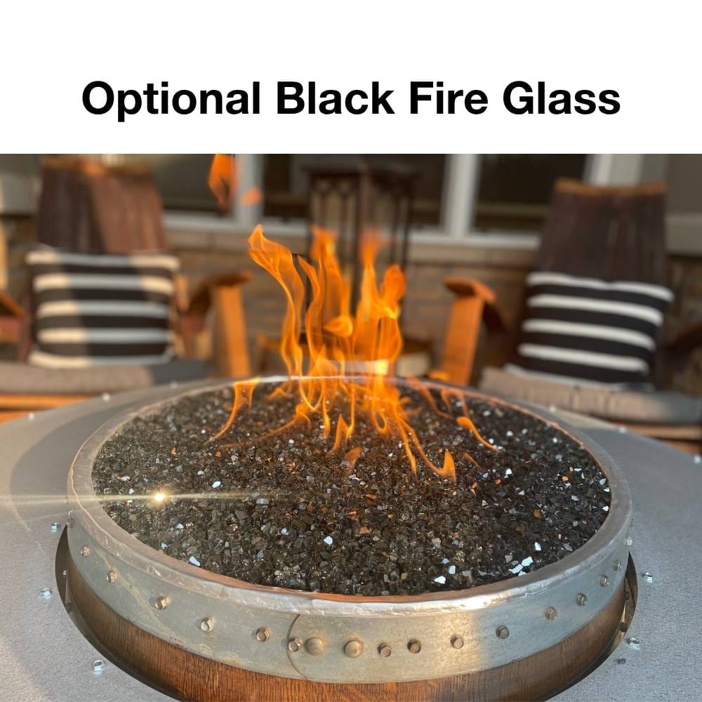 Wine Barrel Dude Optional Black Fire Glass
