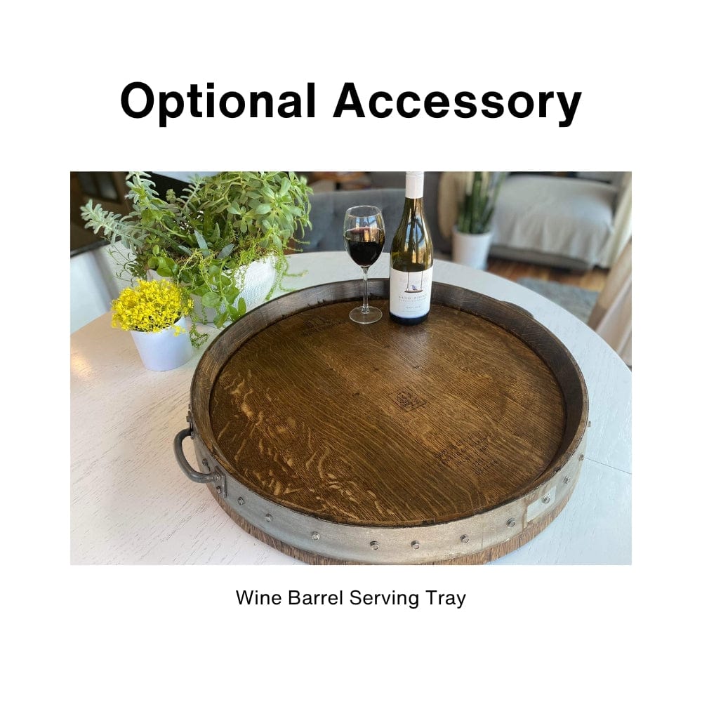 Optional Wine Barrel Serving Tray - alternate view