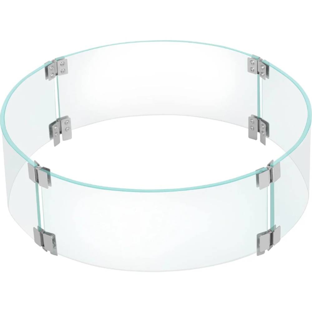 Wine Barrel Dude Glass Wind Guards for Gas Fire Pits - Round