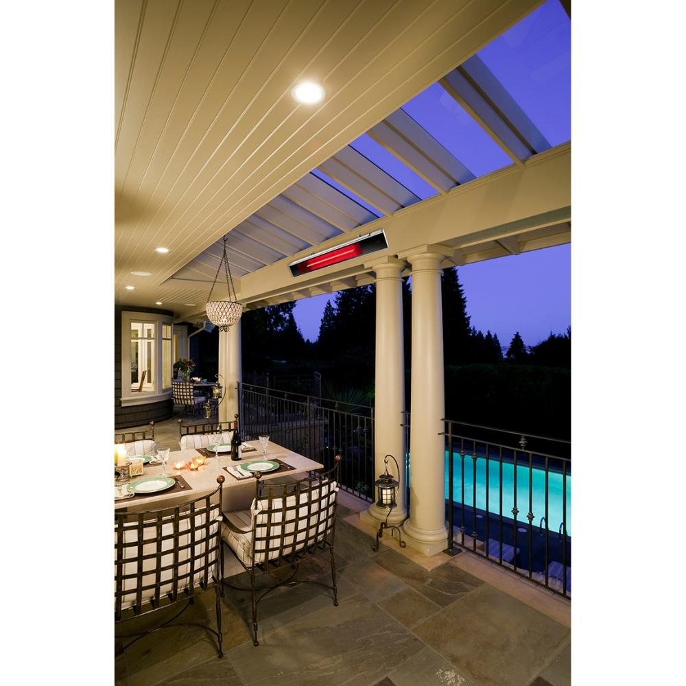 Dimplex DIR Series 36&quot; 2200 Watt Infrared Electric Heater mounted on a beam in a patio