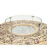 Glass Wind Guard for for Round Gas Fire Pits