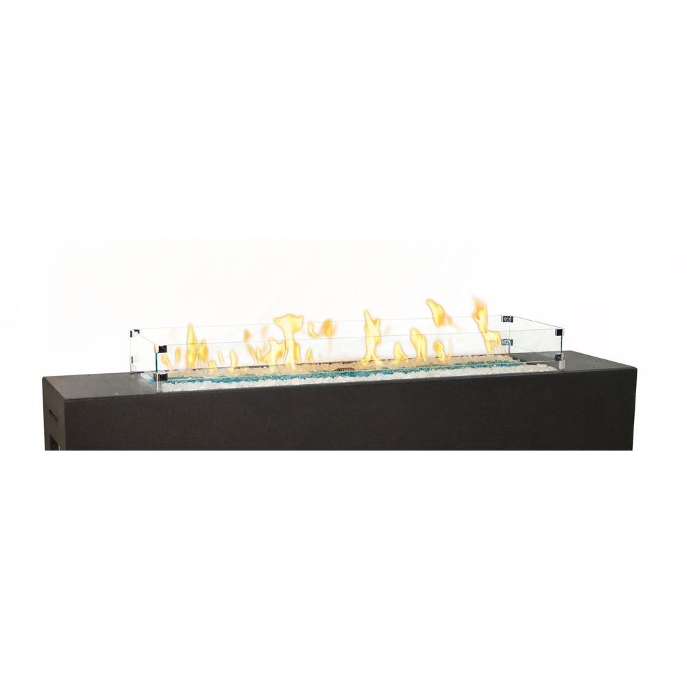 American Fyre Designs Glass Wind Guard for Milan Fire Table