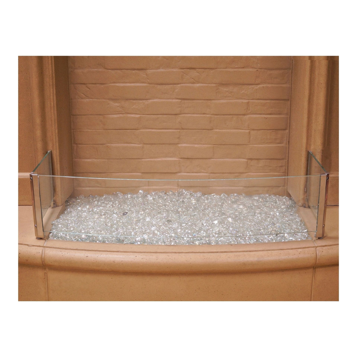 Glass Wind Guard for Small and Large Firefall Gas Fire Pits