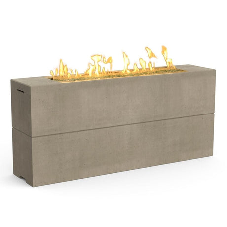 American Fyre Designs Milan 72-Inch Tall Linear Gas Fire Pit Table in Smoke
