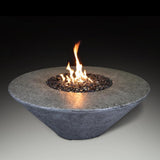 Athena Olympus Round Concrete Gas Fire Pit Table in Gray