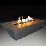 Athena Olympus Rectangular Concrete Gas Fire Pit Table - front view