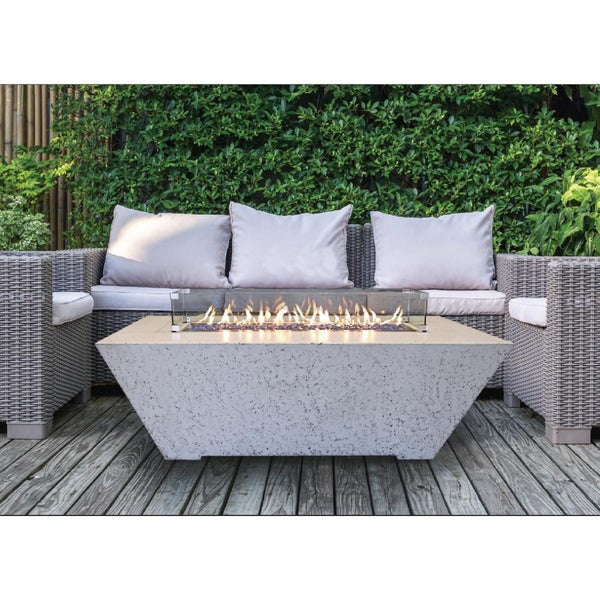 Athena Olympus Rectangular LP Fire Table with Access Door in Outdoor Patio