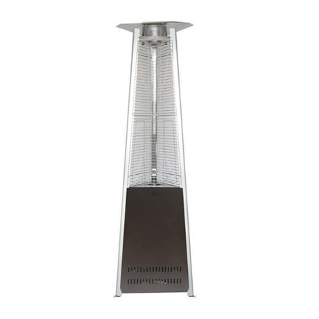 AZ Patio Heaters Hiland Compact Hammered Bronze Propane Patio Heater with Flame