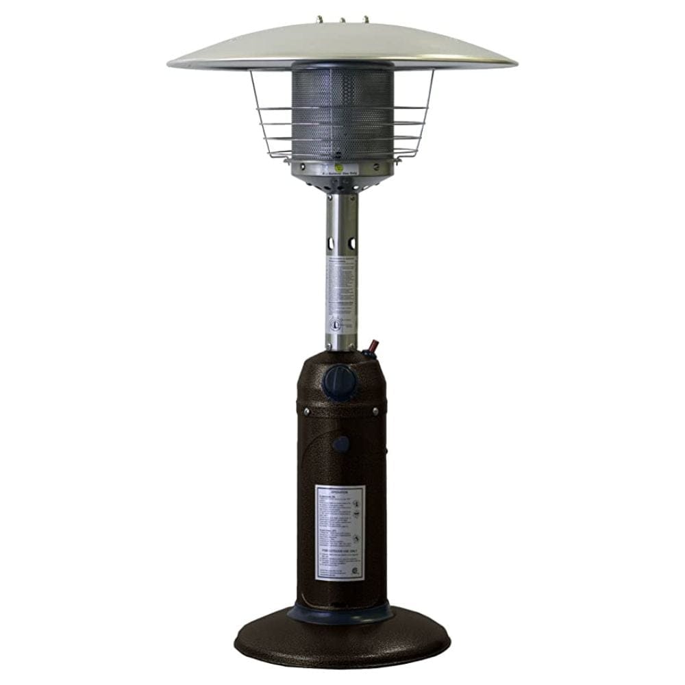 AZ Patio Heaters Hiland Hammered Bronze Tabletop Propane Patio Heater