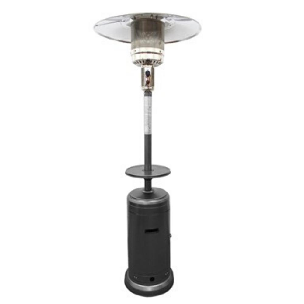 AZ Patio Heaters Hiland Hammered Silver Propane Patio Heater with Table