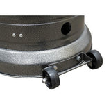 AZ Patio Heaters Hiland Hammered Silver Propane Patio Heater Wheels