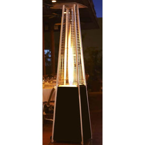 AZ Patio Heaters Hiland Portable Hammered Bronze Propane Patio Heater with Flame