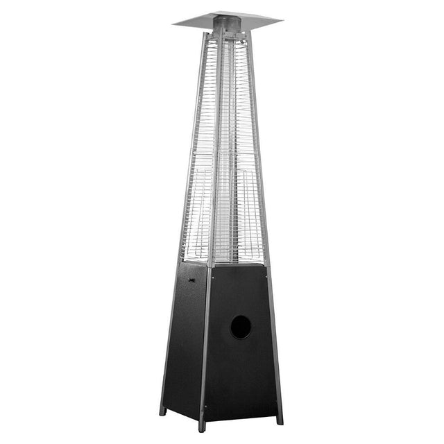 AZ Patio Heaters Hiland Portable Matte Black Propane Patio Heater with Flame