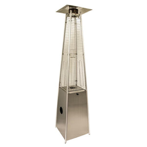 AZ Patio Heaters Hiland Portable Stainless Steel Propane Patio Heater with Flame