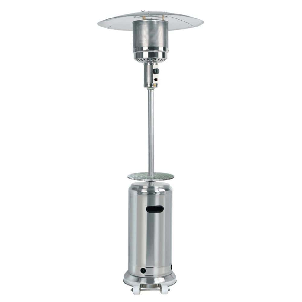 AZ Patio Heaters Hiland Stainless Steel Propane Patio Heater with Table