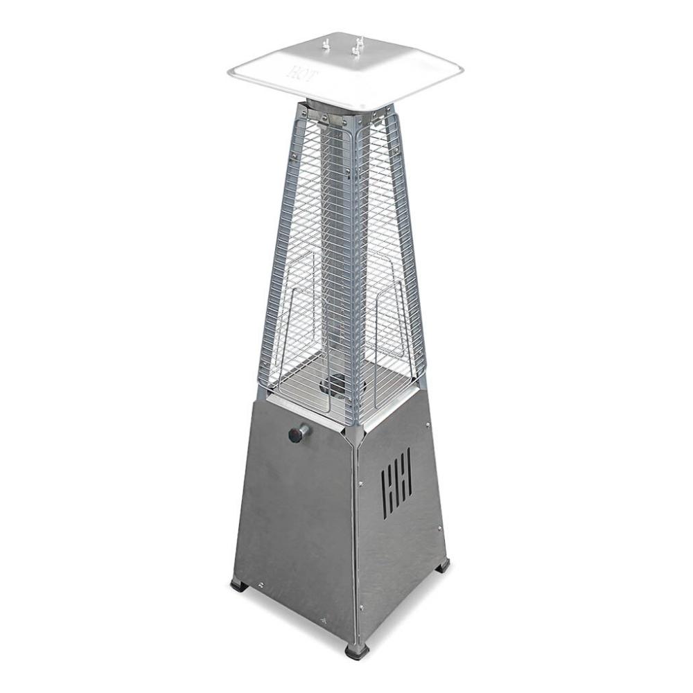 AZ Patio Heaters Hiland Stainless Steel Tabletop Propane Patio Heater with Flame