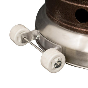 AZ Patio Heaters Hiland Two-Tone Portable Propane Patio Heater Wheels