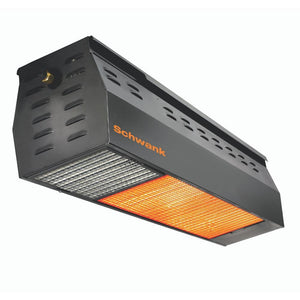 BistroSchwank Black Two Stage Gas Patio Heater Side Angle View