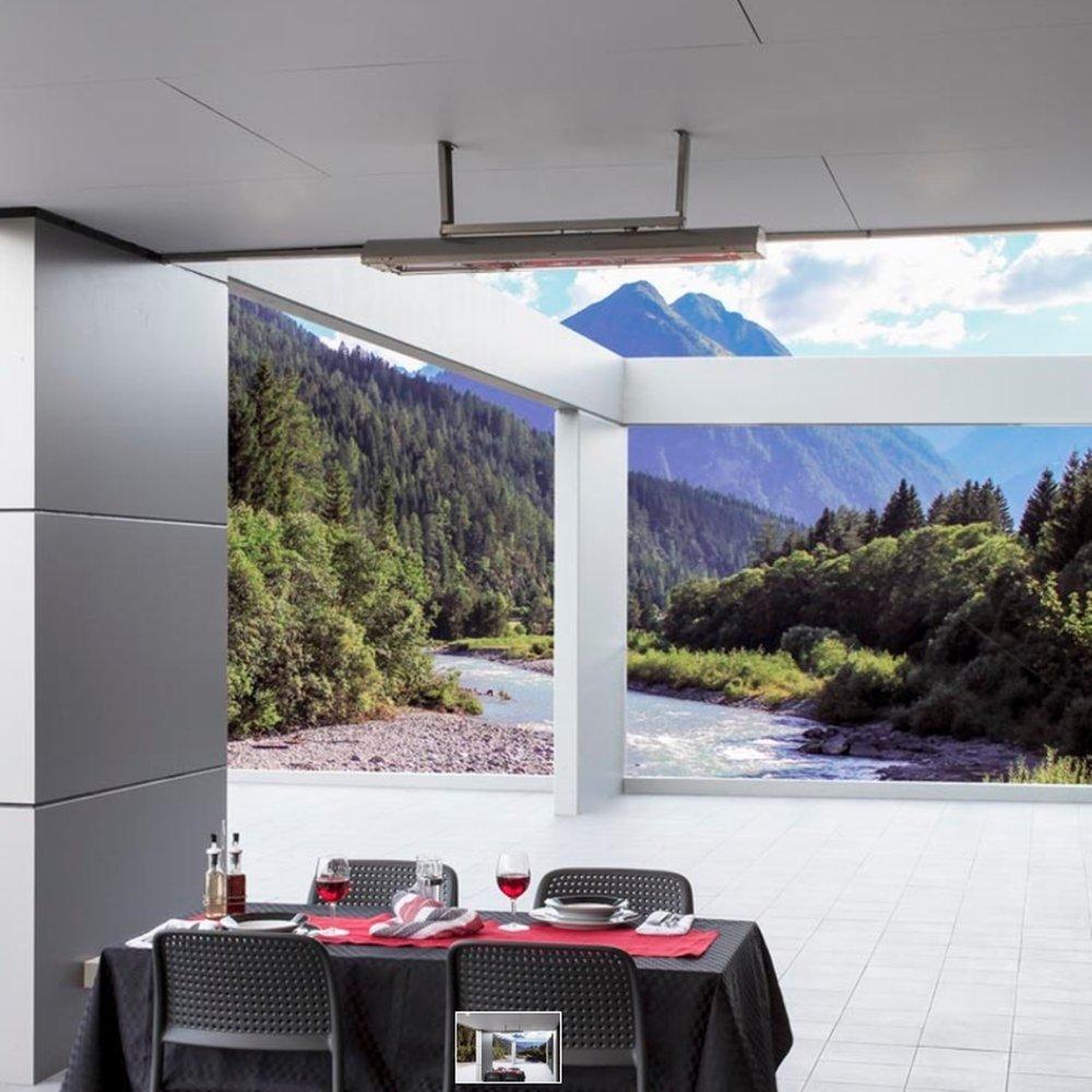Bromic Cobalt Smart-Heat Ceiling Mounted Electric Heater in Outdoor Covered Area