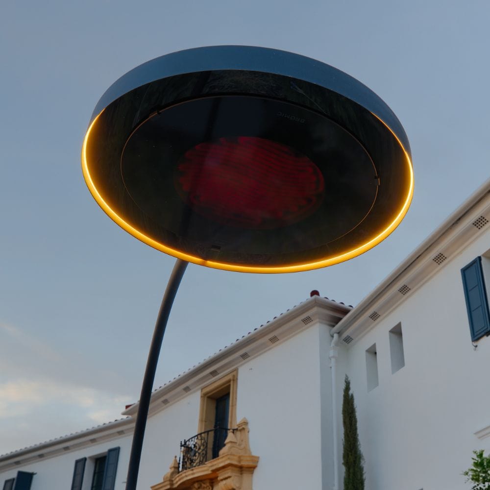 close up on bromic eclipse smart-heat electric patio heater head
