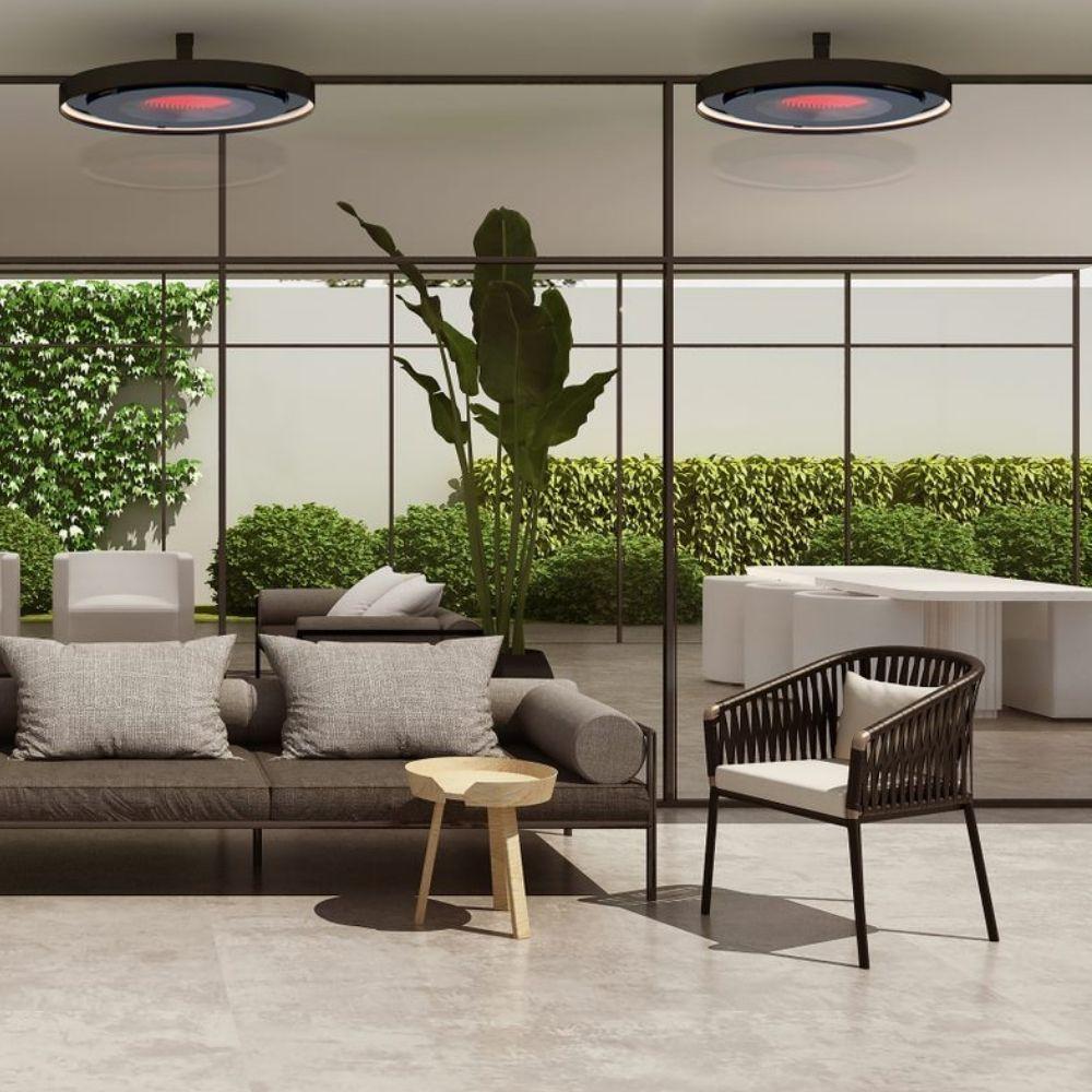 Bromic Eclipse Smart-Heat 2900 W Ceiling Infrared Electric Heater in living room