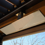 White Bromic Platinum Smart-Heat Electric Patio Heater ceiling mounted - angle view