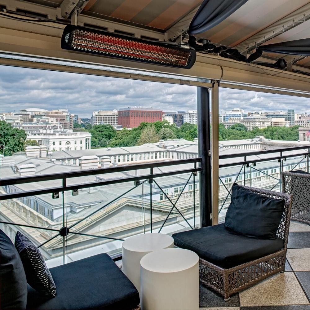 Bromic Tungsten Smart-Heat Electric Patio Heater in Hotel