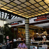 bromic tungsten smart-heat electric patio heater in restaurant patio
