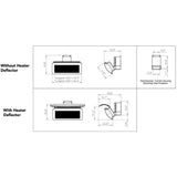Bromic Tungsten Smart-Heat Gas Patio Heater Dimensions