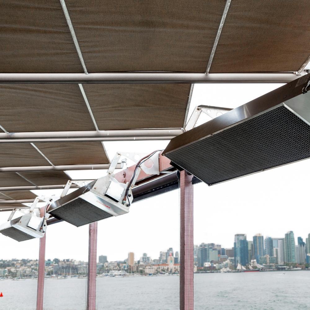 Calcana Marine Grade Stainless Steel Heaters at Seaside Restaurant