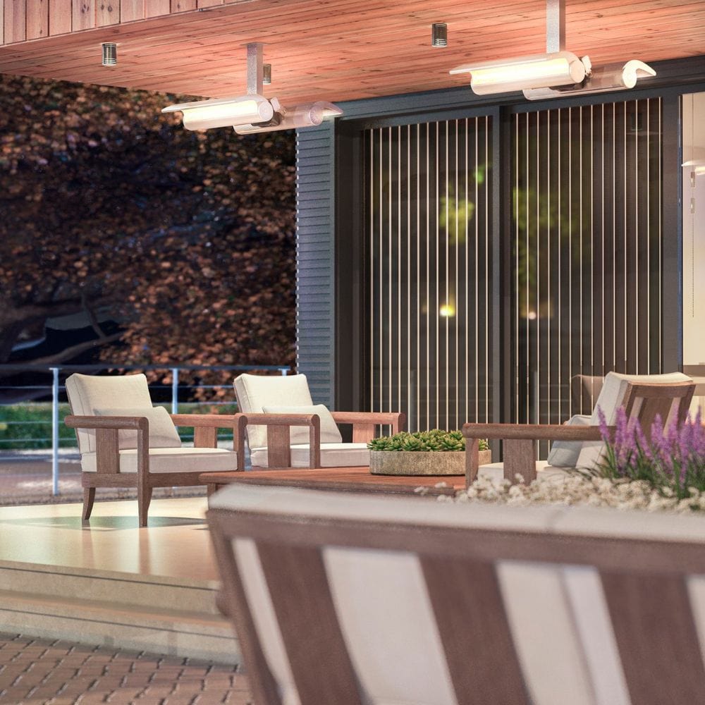 Dimplex Ceiling Mounting Bracket Kit for DSH Heaters in a modern patio