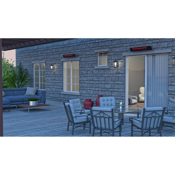 Dimplex DIR Series 36" 1800 W Infrared Electric Heater wall mounted in outdoor area