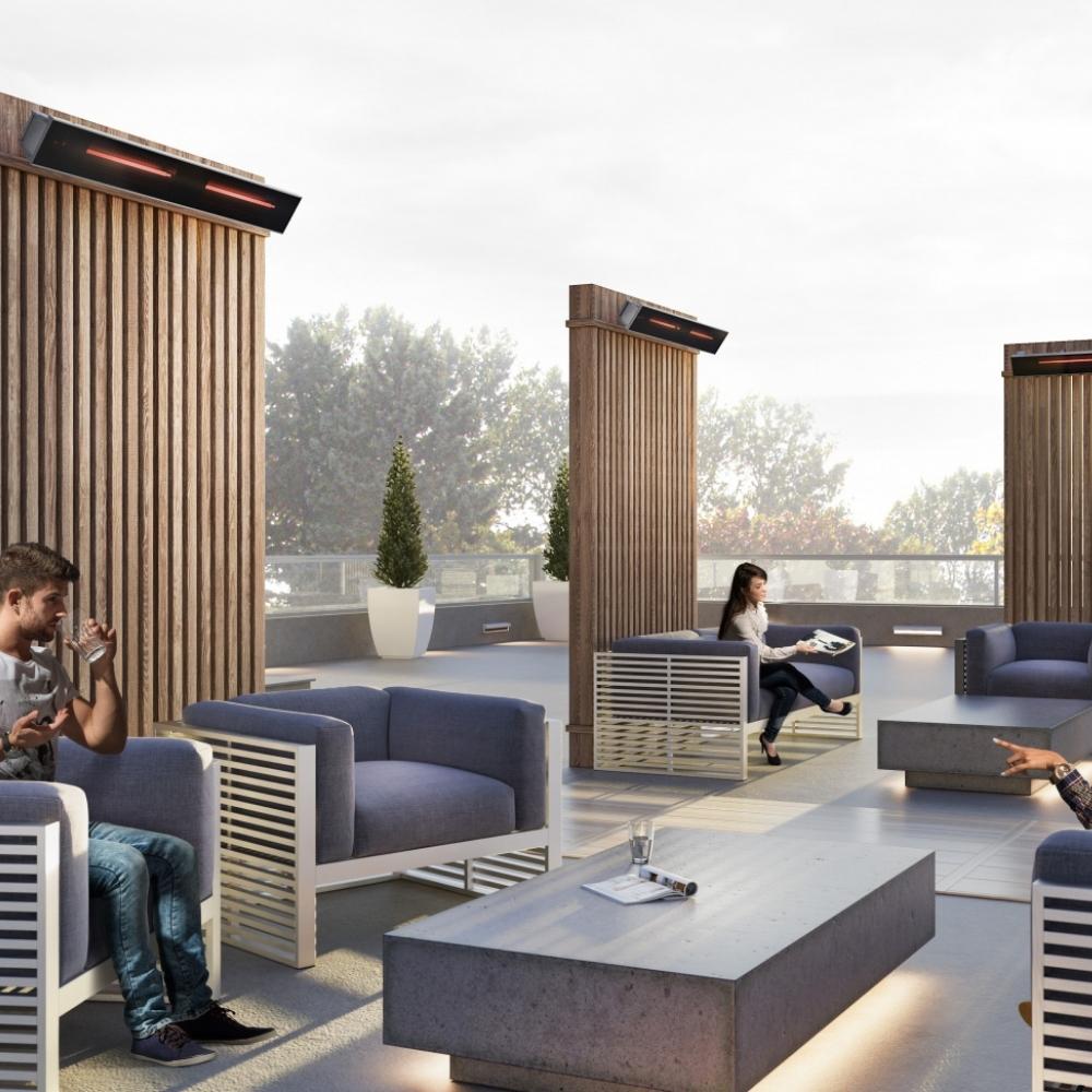 Dimplex DIR Series 50" 3000 Watt Infrared Electric Heater Installed on Wood Slats