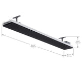 Dimplex DLW 54-Inch 2400W 240V Black Long Wave Infrared Electric Heater Specs