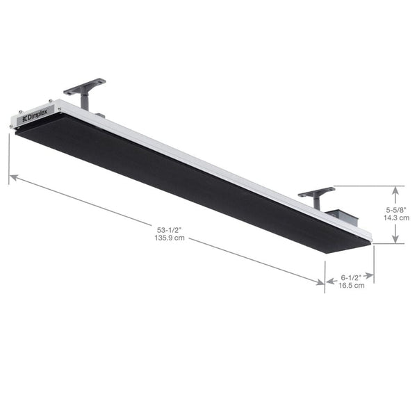 Dimplex DLW 54-Inch 2400W 240V Black Long Wave Infrared Electric Heater Specs