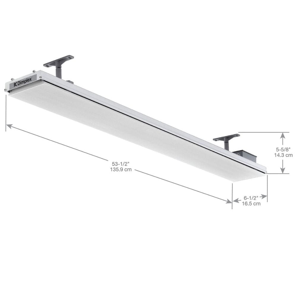 Dimplex DLW Series 54-Inch 2400W 240V White Infrared Electric Heater Specs