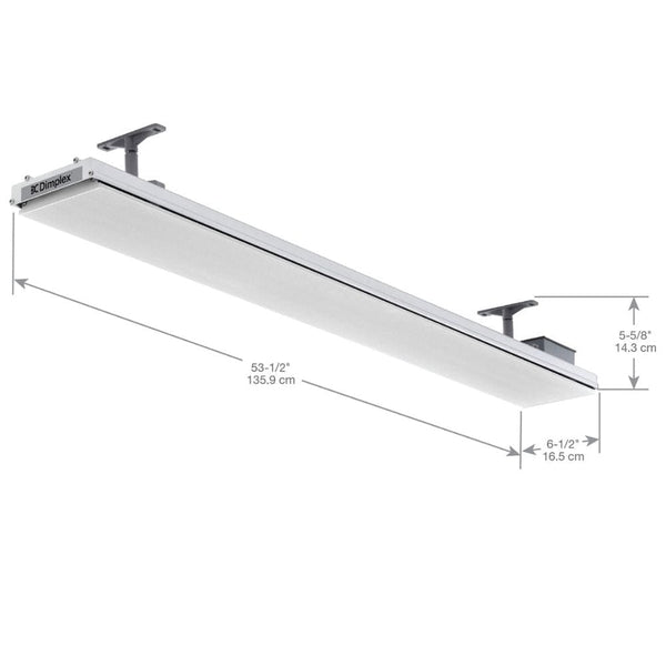 Dimplex DLW Series 54-Inch 2400W 240V White Infrared Electric Heater Specs