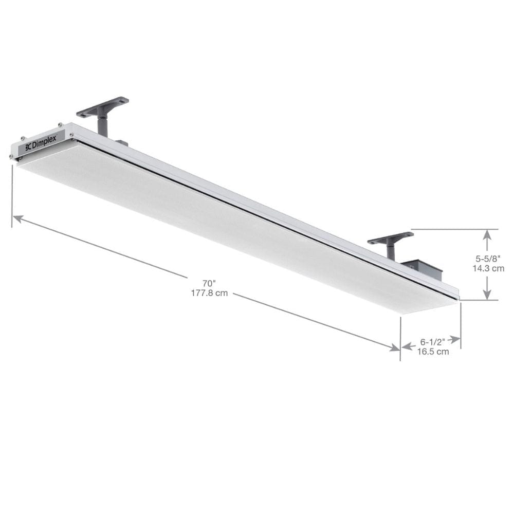 Dimplex DLW Series 70-Inch 3200W 240V White Long Wave Electric Heater Specs