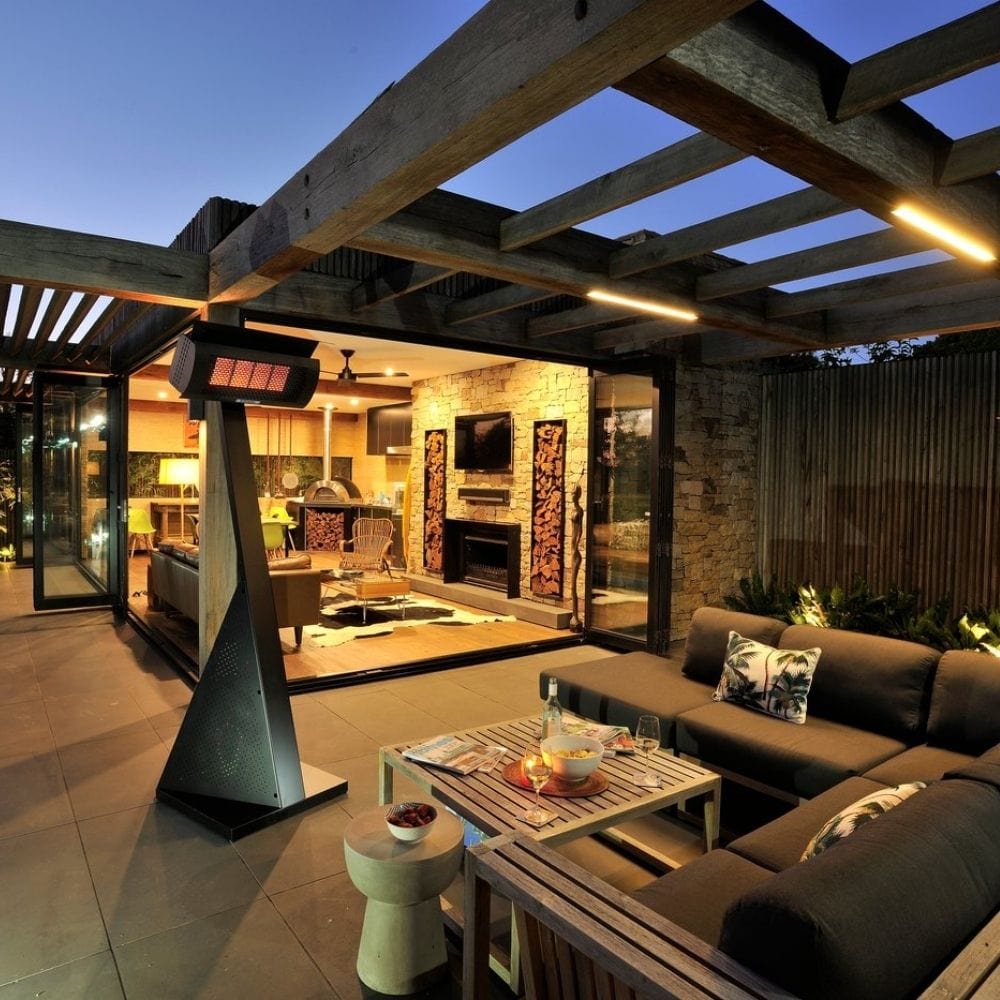 Dimplex Portable Outdoor Infrared Propane Heater in outdoor setting