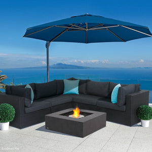 EcoSmart Fire Base 40-Inch Square Fire Pit in Outdoor Patio Overlooking Water