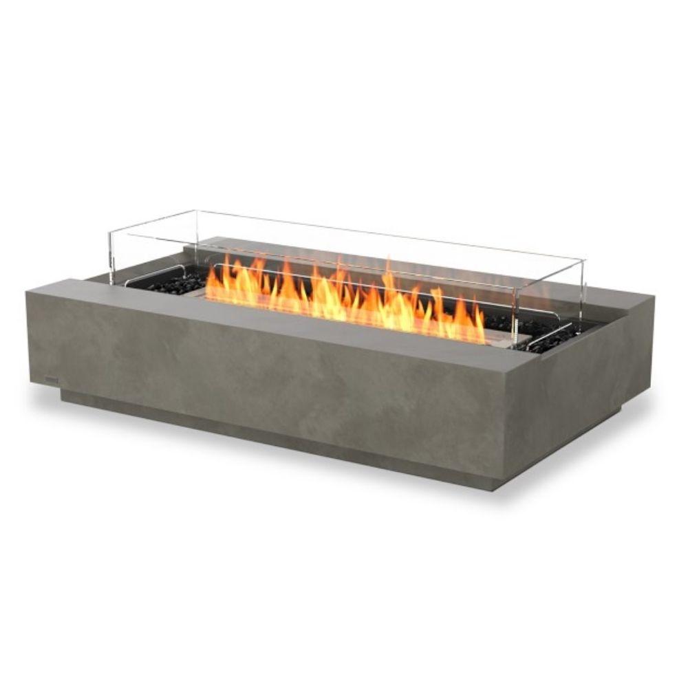 Cosmo 50 Rectangular Fire Pit Table in Natural
