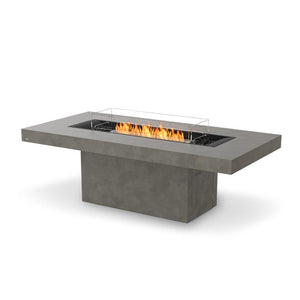 EcoSmart Fire Gin 90 Dining 52" Rectangular Concrete Fire Pit Table