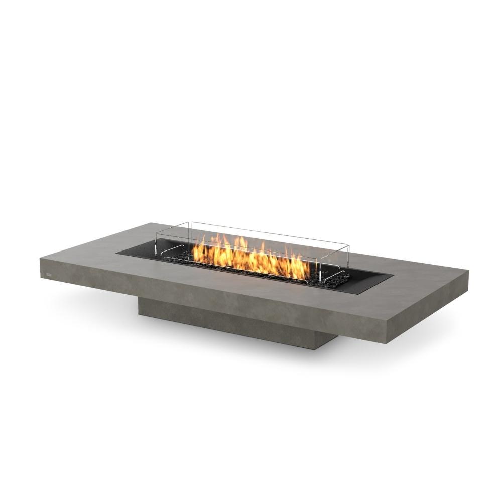 EcoSmart Fire Gin 90 Low 52&quot; Rectangular Concrete Fire Pit Table